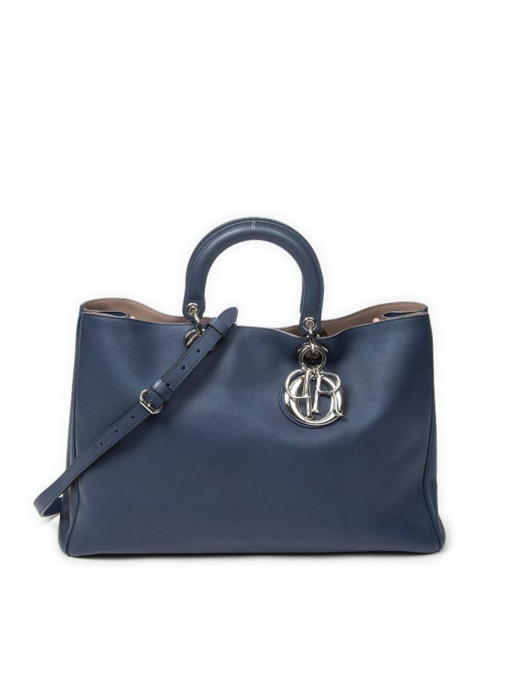Dior Large Diorissimo Tote Blue Calfskin Leather